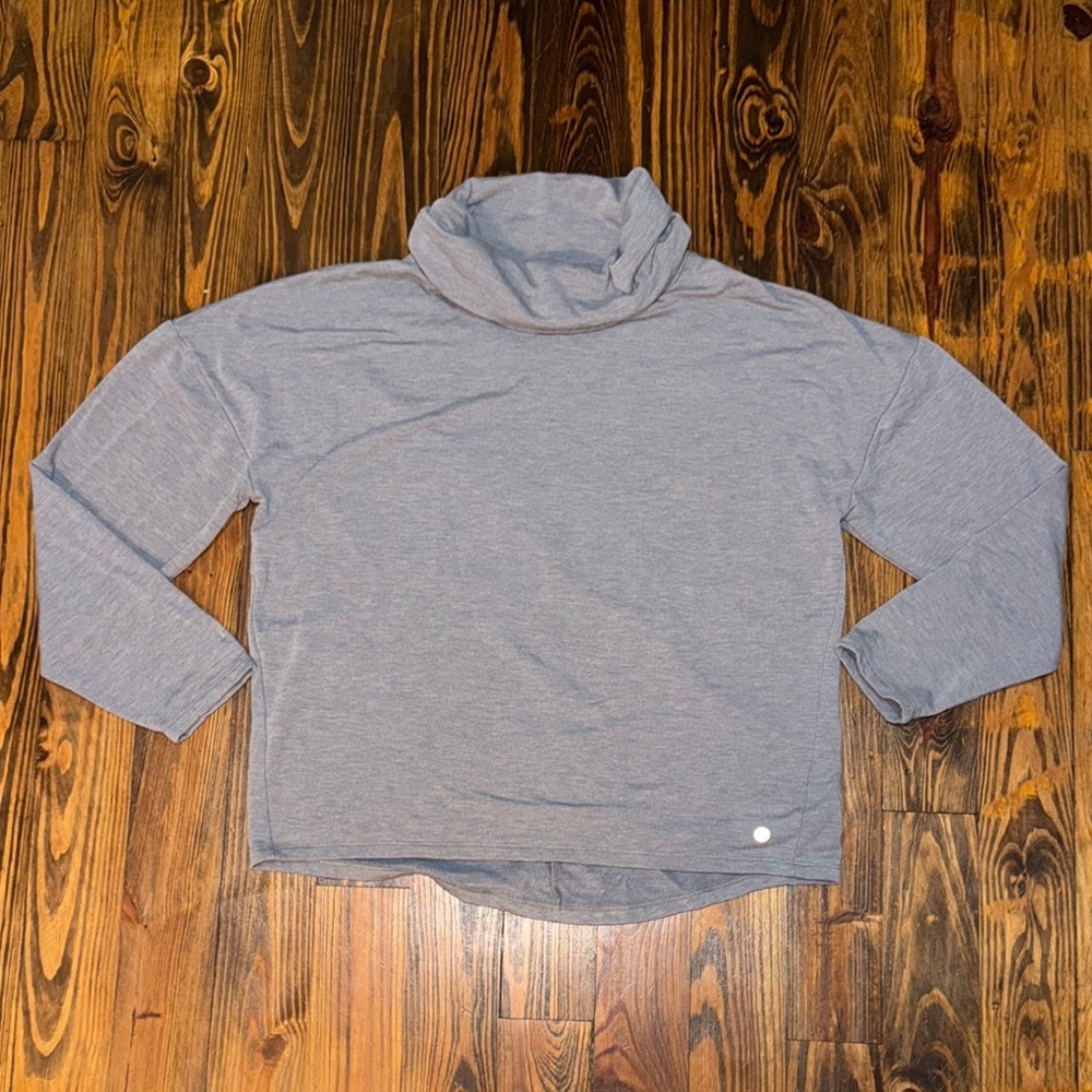 Apana Gray Long Cowl Neck Soft Ling Sleeved Sweater
